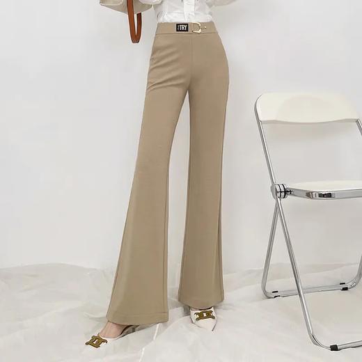 PXSJ21525 微喇裤女长裤高腰2021新款秋季款女士气质喇叭休闲裤修身显瘦大码 商品图0