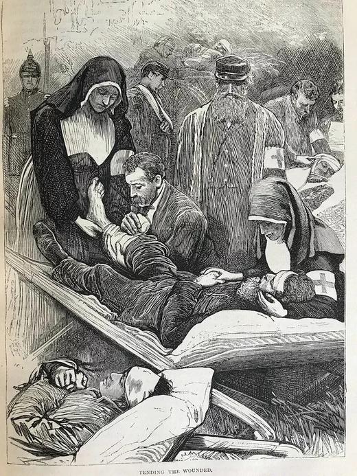 约19世纪后期 卡塞尔德法战争史：1870-1871年（全2卷） 数百幅版画插图 真皮精装16开 商品图13