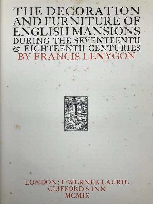 8开本 1909年 十七世纪英国住宅装饰与家具图集 近200幅插图 漆布精装 商品图2