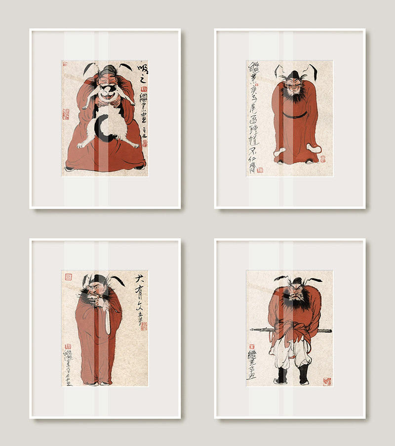 薛继业水墨连框高精版画37*31有框客厅卧室卫生间走廊装饰画