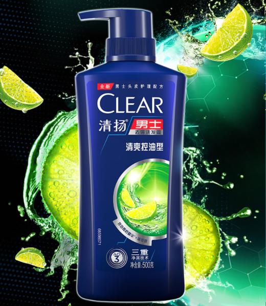 清扬男士洗发水洗发露洗发膏500g清爽控油去屑去油洁净洗发水   日用品 商品图0