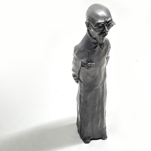 不仁斋 薛继业雕塑 铸铜限量齐白石像摆件 商品图3