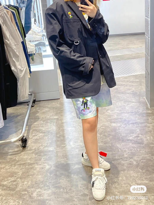 李宁迪士尼联名Muppets科米特运动短裤男女2021新款宽松运动裤 商品图9