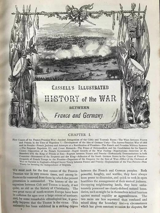 约19世纪后期 卡塞尔德法战争史：1870-1871年（全2卷） 数百幅版画插图 真皮精装16开 商品图6