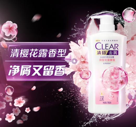 清扬清樱花露去屑洗发水洗发露500g持久留香氨基酸  日用品 商品图2
