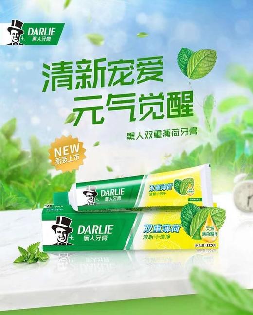 黑人（DARLIE）双重薄荷牙膏实惠家庭套装防蛀固齿 清新口气 双重薄荷175g*2    日用品 商品图1