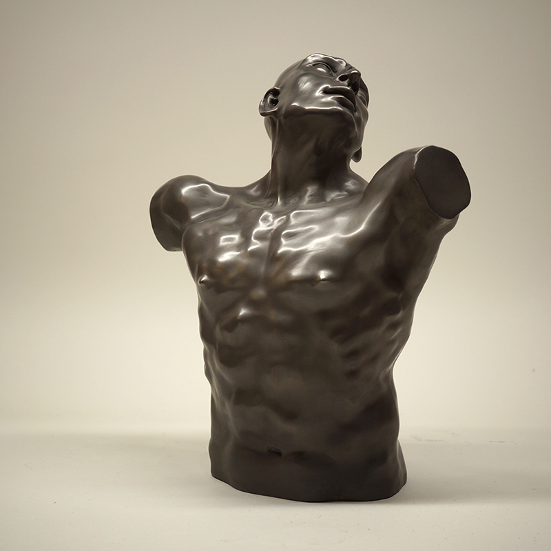 不仁斋薛继业雕塑习作铸铜人体摆件