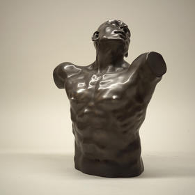 不仁斋薛继业雕塑习作铸铜人体摆件