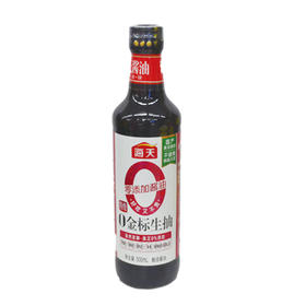海天零添加金标生抽500ml