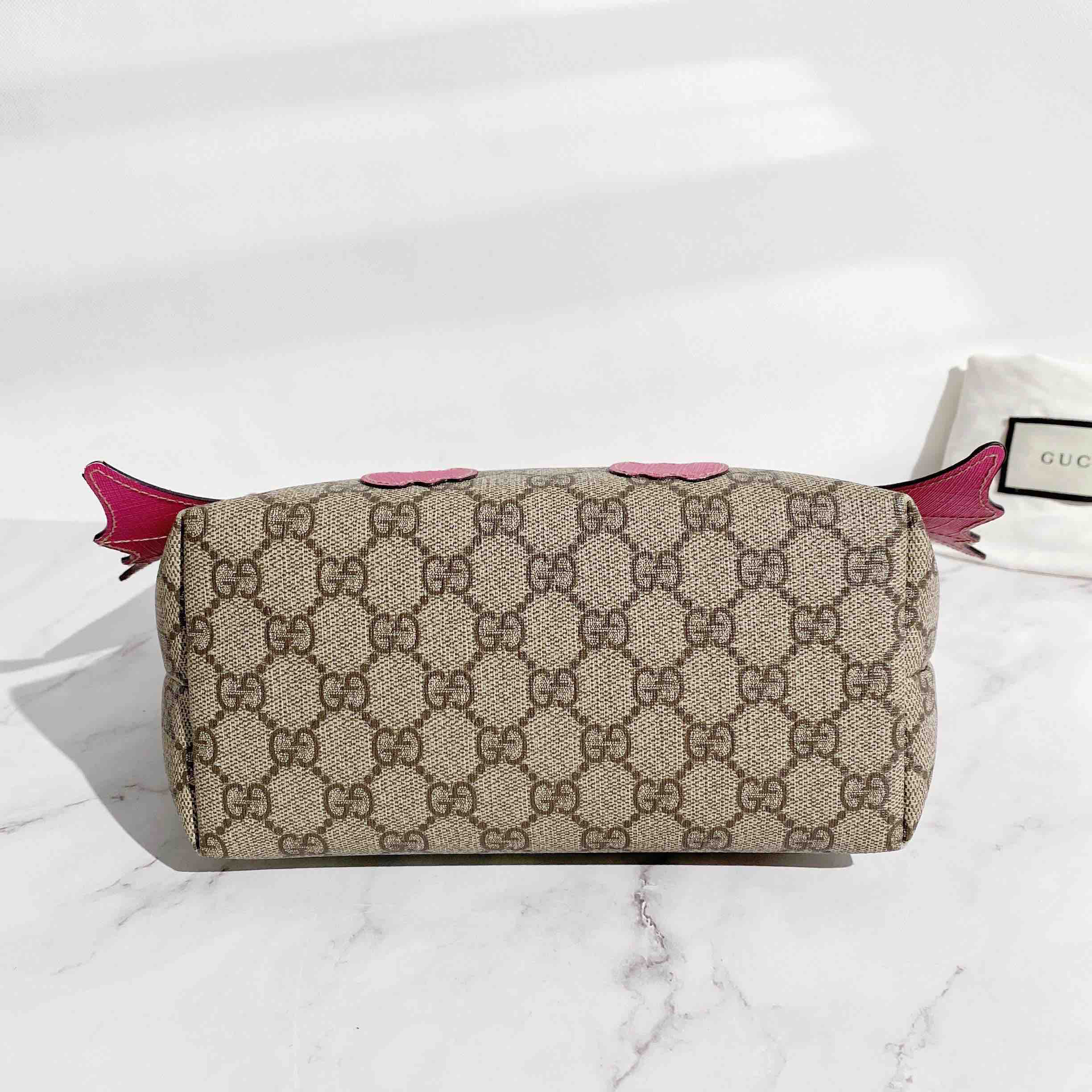 gucci 老花 粉色小怪兽 儿童 购物袋 手提包