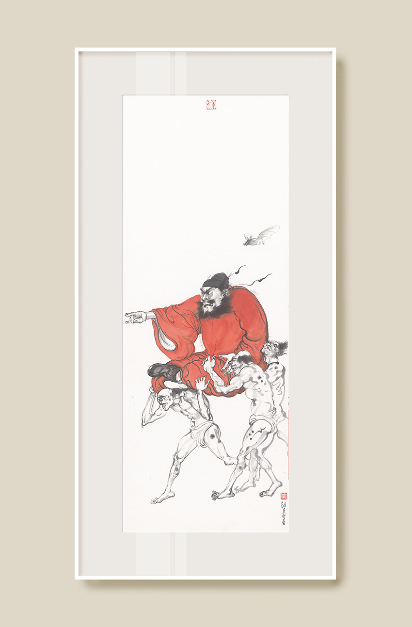 薛继业水墨连框高精版画80*38有框客厅卧室卫生间走廊装饰画