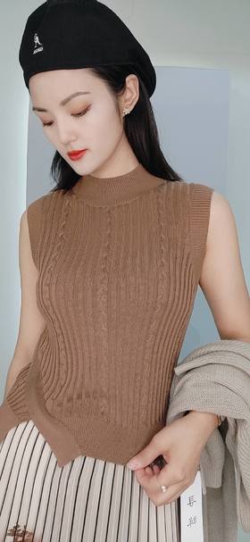 191126【秋款上新】天丝无袖针织打底背心，百搭单品，柔顺高弹，白色请搭配肤色文胸穿着！