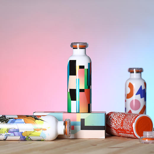 利快街头文化保温杯意大利进口高档双层不锈钢男女泡茶杯便携水杯 商品图0