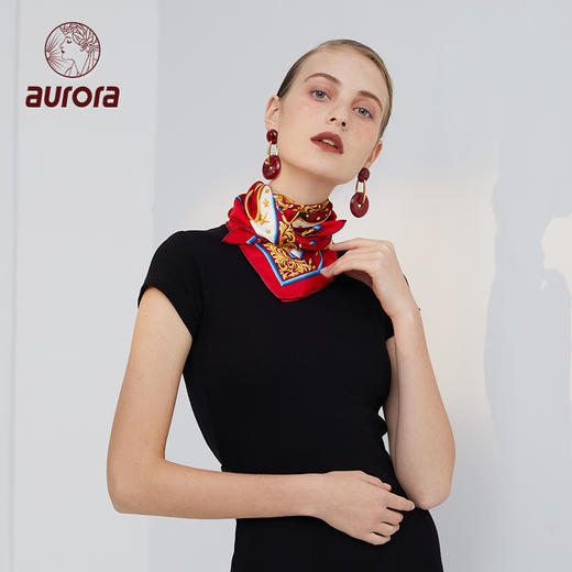 突尼斯面具狂欢 真丝丝巾 商品图2