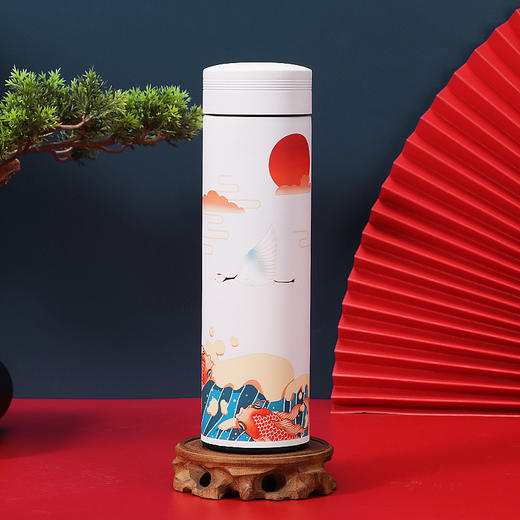 【茶水分离】创意中国风式ins插画国潮罗马杯文艺泡茶网水杯子 商务保温杯 商品图6