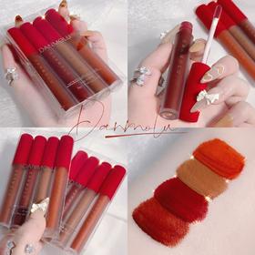 DANMOLU红丝绒4支装 唇釉套装哑光雾面丝绒天鹅绒红平价口红