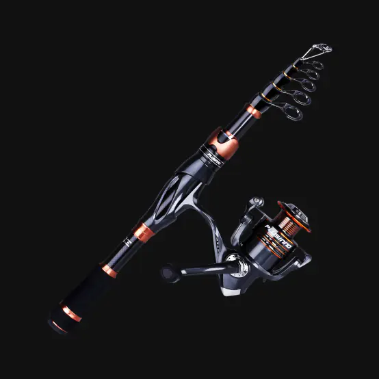 PLUSINNO telescopic fishing rod and reel combination