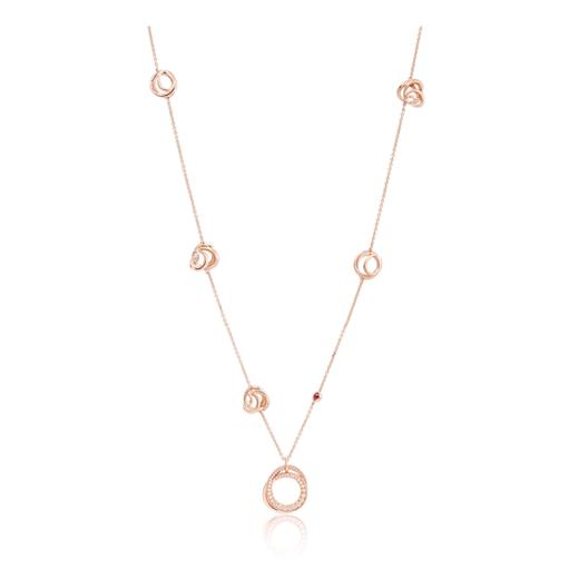 ROSEONLY 玫瑰系列-LOVE ROSE-毛衣链-两环-17mm-18K玫瑰金镶钻 商品图1