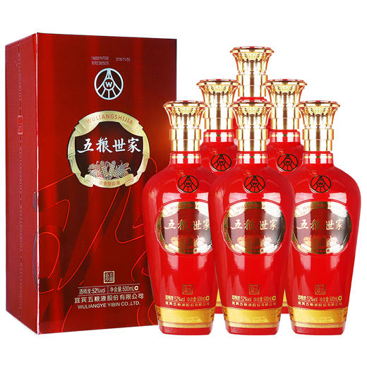 【2017年】五粮世家 珍品 浓香型 52度 500ml*6整箱装 商品图1
