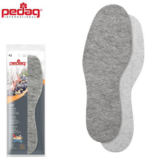 德国进口pedag碧丽达细灰色羊毛绒保暖鞋垫149 商品图1