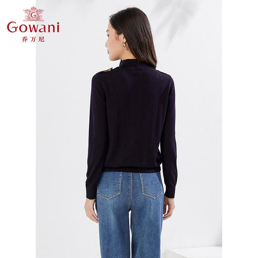 乔万尼早新款亲肤羊毛针织衫修身显瘦EI3M280 商品图3