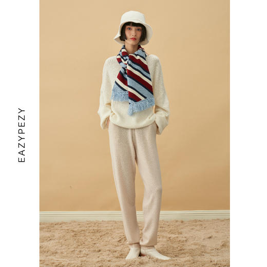 EAZYPEZY  极光系列斜条纹羊绒羊毛围巾 商品图1