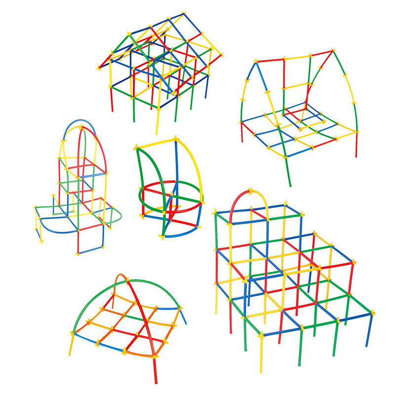 创意4d大型空间建构拼插吸管积木 网红爆款幼儿园儿童早教3-10岁diy