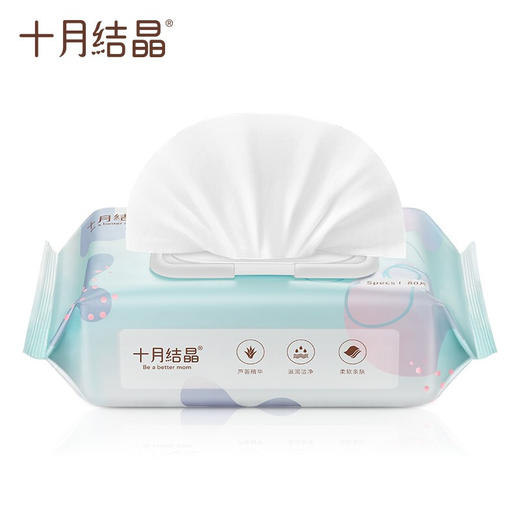 十月结晶 婴儿柔湿巾 宝宝柔湿纸巾 带盖 80抽 商品图1