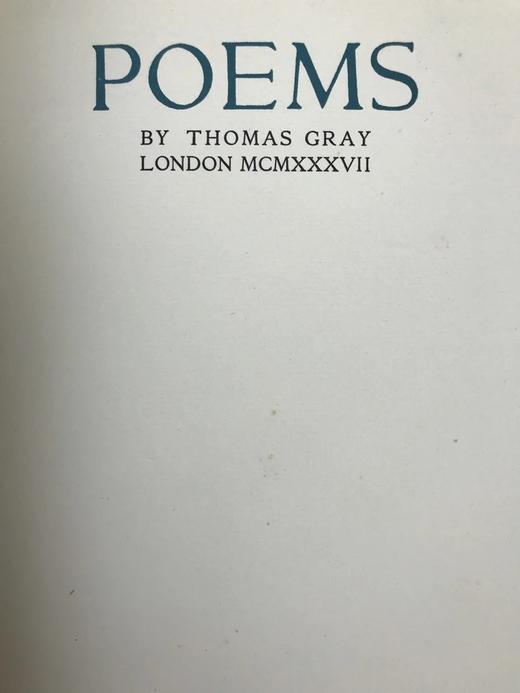 托马斯·格雷诗集 硬纸面手工纸精装16开 商品图3