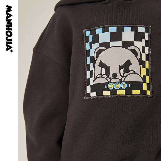 马拉丁潮牌漫画家儿童卫衣冬2021新品渐变色数码印花加厚连帽卫衣 商品图3