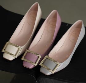  渠道货  RV方扣香蕉跟单鞋  4.5cm中跟