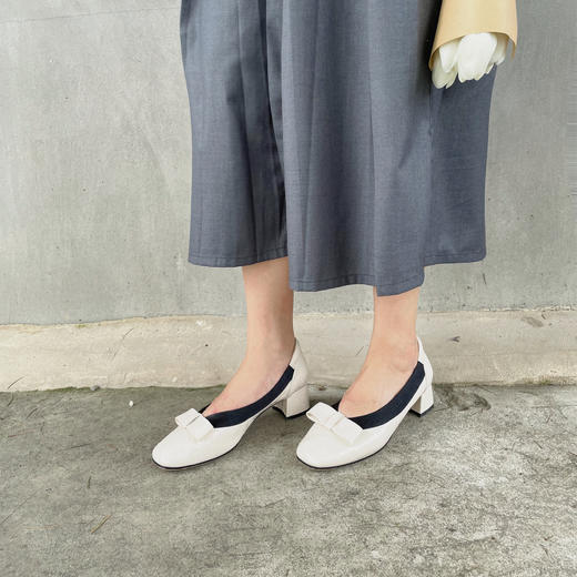 特价秒杀| THE SOWING 全皮法式温柔粗跟单鞋高跟鞋3064-8568.潮快闪[福利品] 商品图4