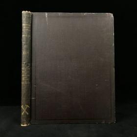 1894年 新泽西中新世地层软体与甲壳动物化石图鉴 24页版画插图 漆布精装大16开