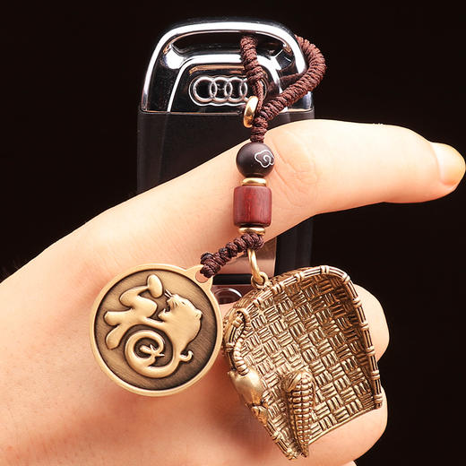 【十二生肖黄铜簸箕挂饰】 商品图1