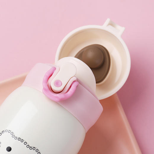 特美刻 泰迪熊 便携弹跳316不锈钢保温杯子女士茶水杯TW00010 商品图2