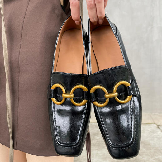 特价秒杀 THE SOWING 全皮法式百搭粗跟软底小皮鞋两穿3129-8672 .潮快闪[福利品] 商品图3