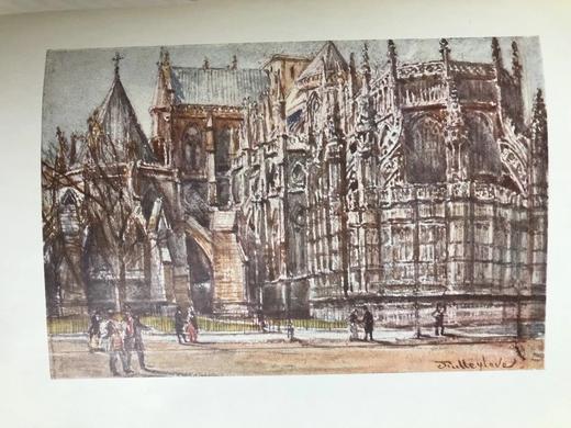 1906年 威斯敏斯特教堂 21幅彩色插图 漆布精装大32开 商品图4