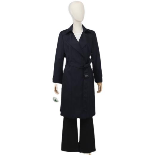 FOCALS福柯斯春秋新款羊毛混纺过膝中长款外套风衣F2YCF607B7 商品图4