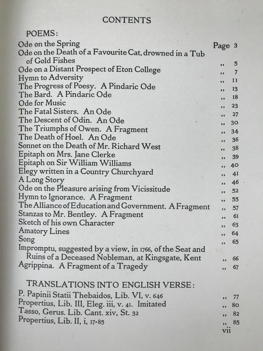 托马斯·格雷诗集 硬纸面手工纸精装16开 商品图4
