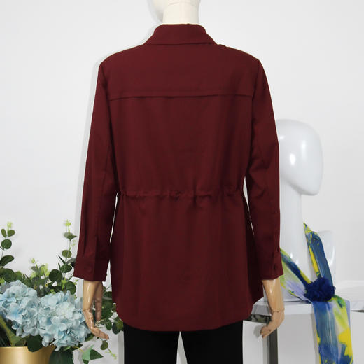 FOCALS福柯斯春秋新款宽松可调节抽绳短款开衫外套风衣F2YCF683R3 商品图2