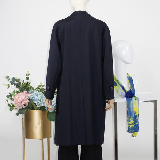 FOCALS福柯斯春秋新款休闲羊毛混纺中长款外套风衣风F2YCF608B7 商品图2