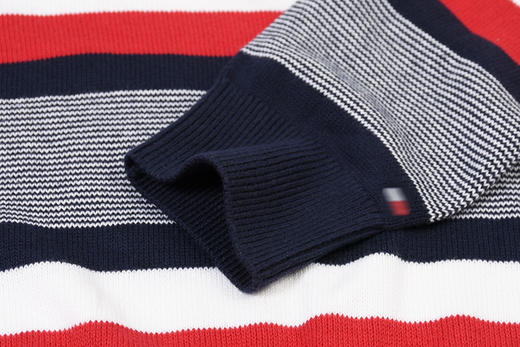 薄款 拼色棉质 袖口标 圆领毛衣/针织衫 T-1107 商品图5