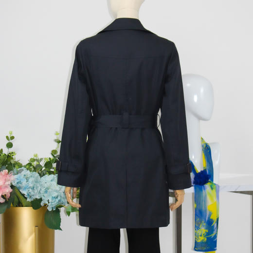 FOCALS福柯斯春秋新款双排扣百搭显瘦中长款外套风衣F2YCF626B3 商品图2