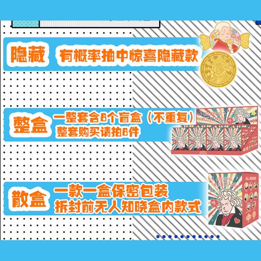 【全新文创】 上海音乐出版社Q版音乐家盲盒 炫彩音乐家系列金属徽章 商品图3