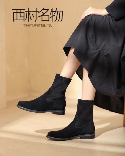 西村名物2021秋冬季新款休闲百搭短靴X21DS43721 商品图2