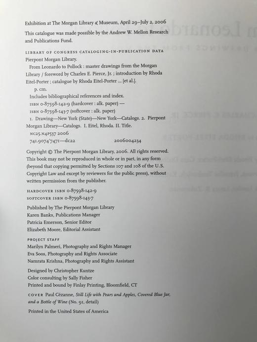 从达芬奇到波洛克：摩根图书馆藏画图集 100幅作品 平装大16开 商品图4