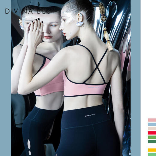 DIVINABLU伦敦专业瑜伽服带胸垫运动背心女时尚高端美背上衣吊带l伦敦裸感文胸04 商品图7