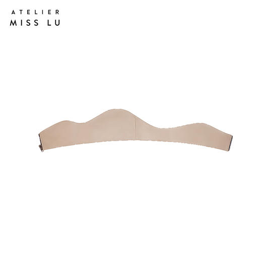 【流沙山丘】波浪造型仿小羊皮砂岩驼拉链腰封/00000034B 商品图2