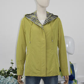 FOCALS福柯斯春秋新款休闲拉链撞色拼接短款外套风衣F21AF052YG