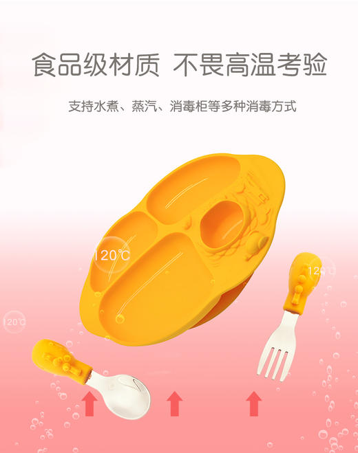 加拿大 Marcus儿童用餐套装 儿童训练叉勺餐盘三件套 商品图4